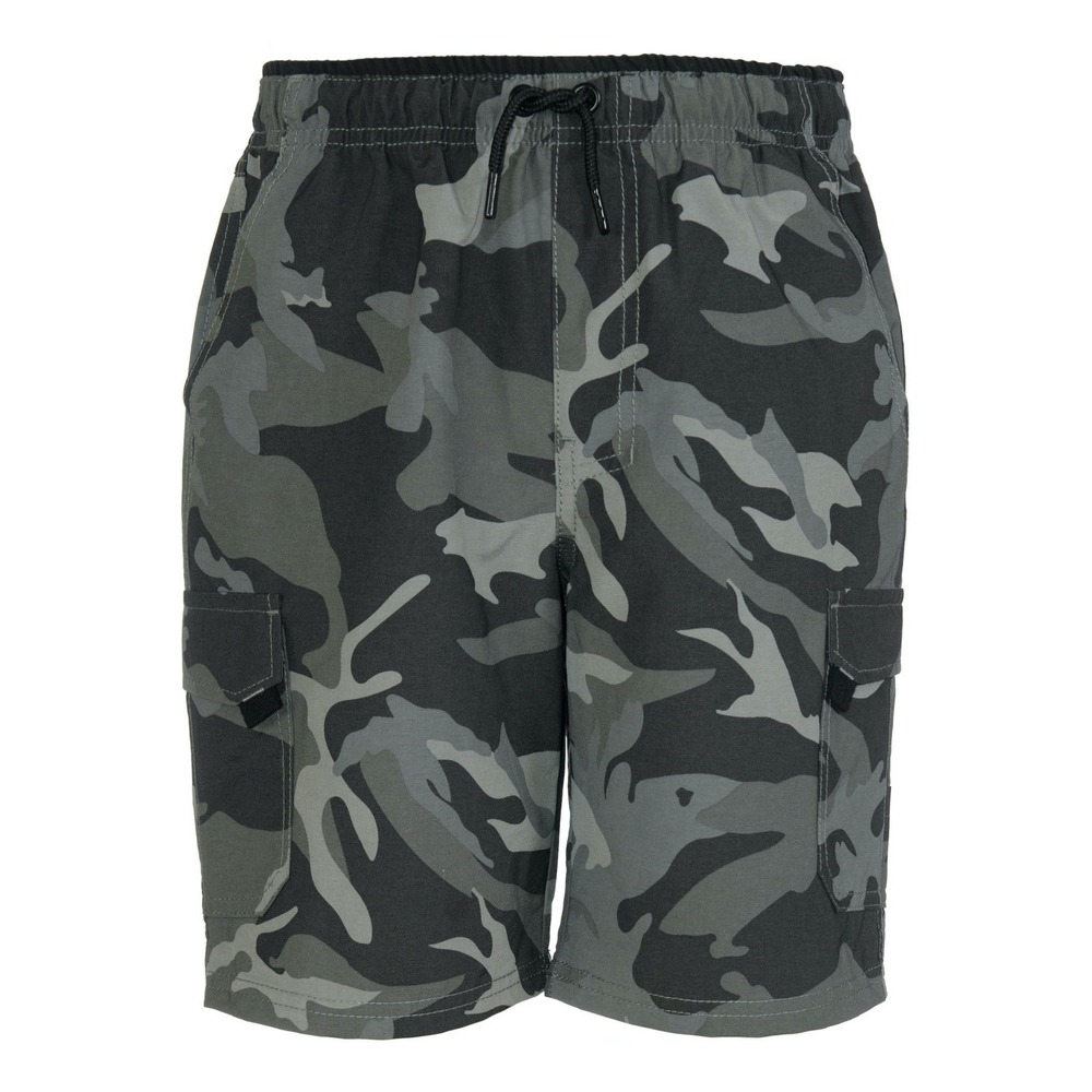 Univibe Big Boys Stonedale Pull-on Cargo Shorts - Carbon Camo -‎ Size Large